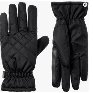 Isotoner Womens Sleekheat Black Gloves Quilted Smart Gloves Small/Medium